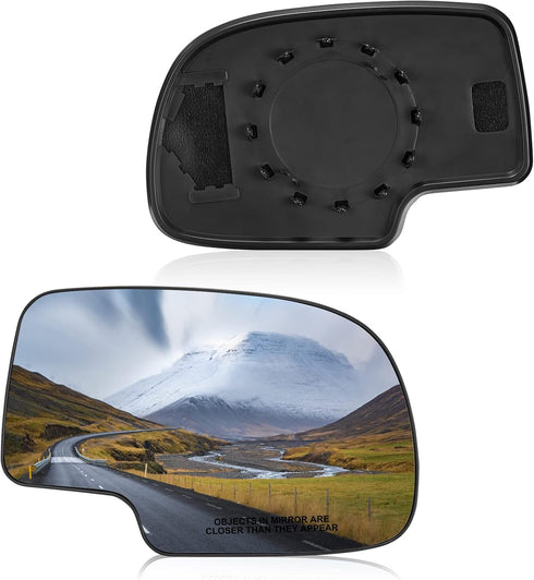 BDFHYK 12477844 Passenger Side Mirror Glass Compatible with Chevy Silverado Suburban Tahoe GMC Sierra Yukon 1500 Cadillac Escalade, Side View Conv...