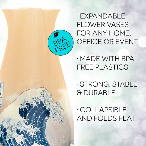 MODGY Expandable Flower Vase Plastic Decorative Modern Vases for Flowers Centerpieces Dining Table Decor Living Room Bathroom Wedding Office, The ...