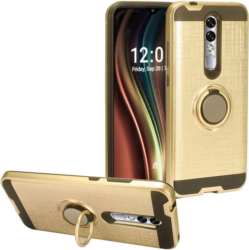 for Coolpad Legacy Brisa (2020) CP3706AS - Phone Case w/Ring Stand - RS2 Gold...