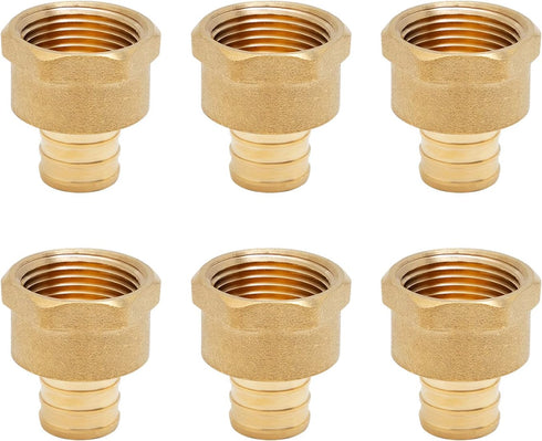 3/4 inch Pex Fittings, SUNGATOR 3/4" Pex x 3/4" Female NPT Threaded Adapter, 3/4" Pex to 3/4" Female NPT, 3/4 inch Pex Fittings, No Lead Brass 3/4...