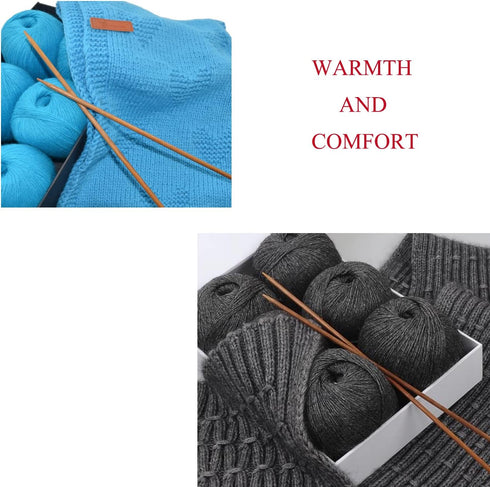 golo Merino Wool for Weaving 3-Ply Warm Soft Lightweight Crochet Yarn Black Grey......