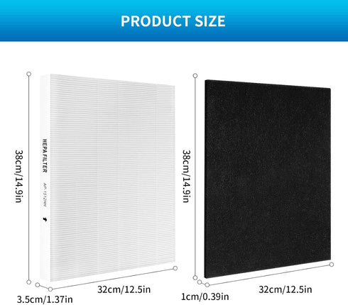 KEEPOW Hepa Filter Replacement Compatible with Coway Air Purifiers, AP-1512HH Filter Replacement Compatible with Coway Airmega AP-1512HH, Part 330...