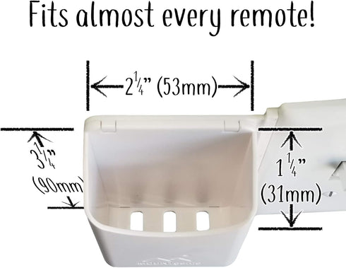 The No-Screwups Remote Control Holder by Mount Genie (White): Wall Mount with No Damaging Screws or Tape. Installs in seconds on any light switch....