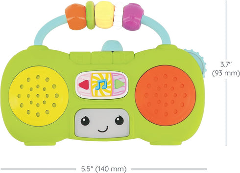 Infantino Music & Light Pretend Mini Boombox - Fine Motor Skills with Melodies & Sounds for Infants & Toddlers, 6M+...