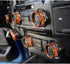 for F150 Air Conditioner Switch & Trailer & 4WD & VOL Knob Button Trim for Ford F150 XLT 2016 2017 2018 2019, Orange Aluminum, 6pcs (Not for 2021 ...
