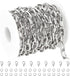 YOUBEIYEE 16.4 Feet Aluminum Chains for Jewelry Making Large Paperclip Chain Necklace DIY Making for Men and Women Jewelry Supplies Findings...