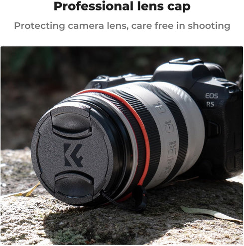 K&F Concept 58mm Circular Polarizer Filter with Lens Cap Cleaning Cloth Optical Glass Ultra Slim 18 Multi-Layer Coatings Polarizing Filter for Cam...