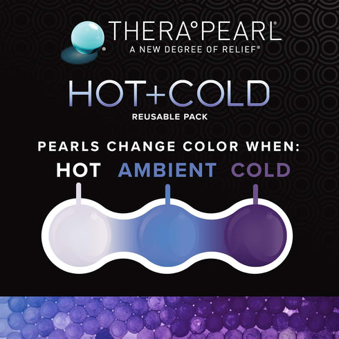 TheraPearl Color Changing Neck Wrap, Reusable Hot Cold Therapy Pack with Gel Beads, Best Ice Pack for Neck Pain, Flexible Hot and Cold Compress fo...