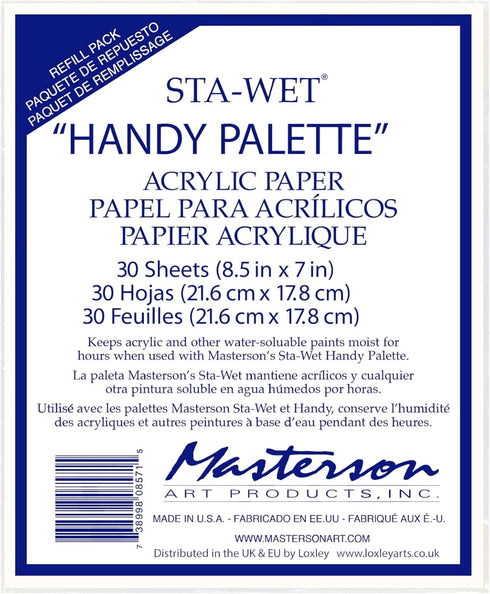 Masterson Sta-Wet Handy Palette Acrylic Paper Refill 30 Sheets...