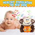 Insnug Plush Monkey Musical Baby Toys - Educational Montessori Stuffed Animal Light Up Toys Small Fun Sensory Brain Development for Newborn Infant...