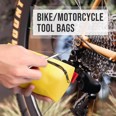 YOOFAN Small Tool Bags – Heavy Duty 1680D Waterproof Fabric Tool Pouch, Black/Red/Blue/Green/Yellow, 5-Packs...