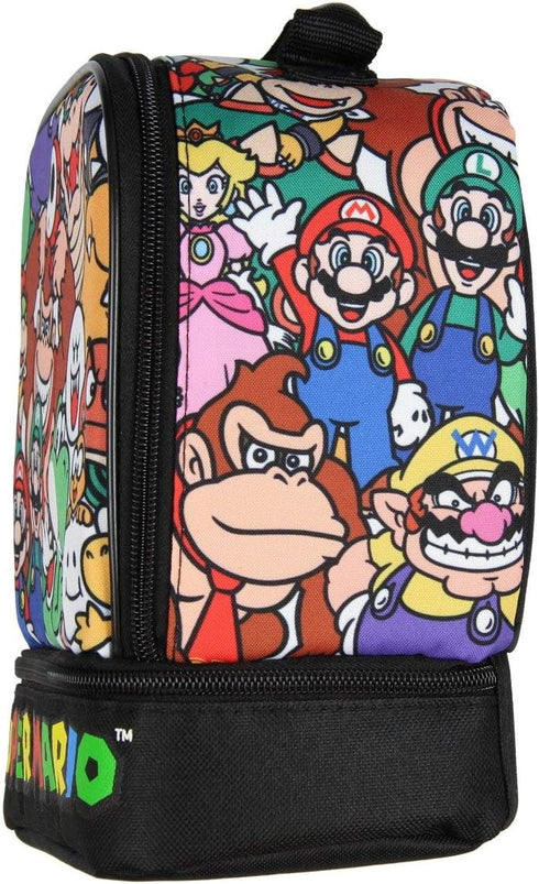 AI ACCESSORY INNOVATIONS Super Mario Lunch Box Soft Kit Dual Compartment Insulated Cooler Characters...