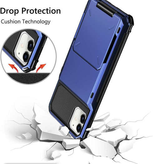 Vofolen Case for iPhone 11 Case Wallet 4-Card Holder ID Slot Flip Door Hidden Pocket Anti-Scratch Dual Layer Hybrid TPU Bumper Armor Protective Ha...