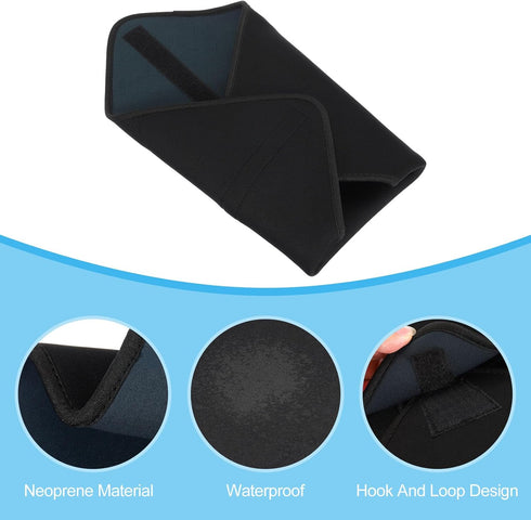 PATIKIL Camera Protective Wrap, 10"x10" Lens Wrap Cloth with Thick Protective Neoprene, Lens Pouch Bag with Hook and Loop for Lens,SLR, Black Grey...