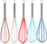 8/10/12 Inch Stainless Steel Egg Blender Balloon Whisk, Manual Whisk Blender, Kitchen Baking Utensils, Cream Butter Whisk (Color : Rainbow 10 Inch...