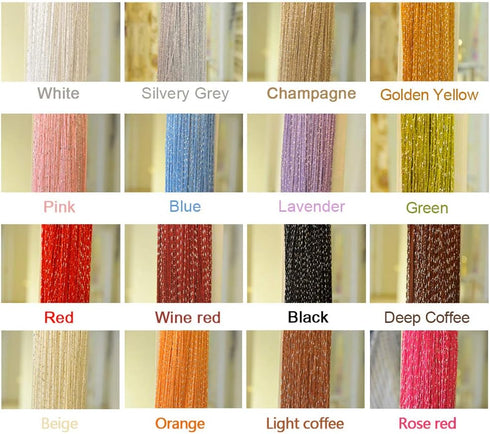 Decorative Door String Curtains Wall Panel Tassels Blinds Room Divider for Wedding Party Restaurant Home (Black, 39.4" x78.7")...