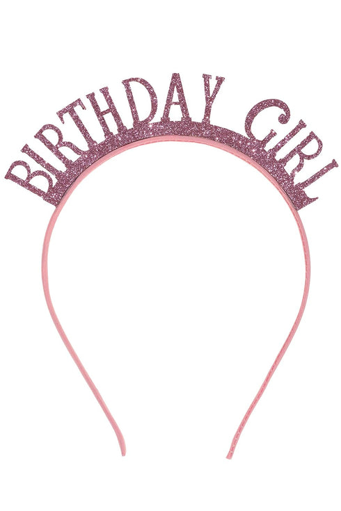 Birthday Girl Rose Glitter Headband...