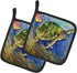 Caroline's Treasures JMK1262PTHD Loggerhead Sea Turtle Pair of Pot Holders Kitchen Heat Resistant Pot Holders Sets Oven Hot Pads for Cooking Bakin...