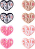 Beadthoven 8pcs Heart Silicone Focal Beads for Pens 4 Colors Heart Shaped Rubber Beads Flower Printed Loose Beads Spacers for Jewelry Making Keych...