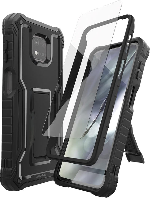 DUOPAL for Motorola Moto G Power 2021 Case, Military Grade Protection Shockproof Case with Tempered Glass HD Screen Protector and Kickstand Compat...