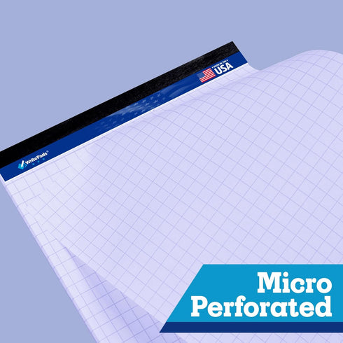 Graph Paper Note Pads, Quad Ruled (4x4) Paper pad, 8.5x11 inch Grid Notebook Paper Pad, White Paper Graph Legal Pads, 2 Pads of 50 Sheets, Micro p...