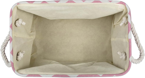 DII Polyester Container with Handles, Chevron Storage Bin, Medium, Rose...