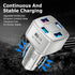 USB Car Charger Adapter, 4 Ports QC3.0 35W 7A Fast Car Phone Charger, Multi-Port Smart Quick Charger with LED Light, Compatible with iPhone 13 12 ...