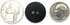 12 Tailored Premium Flat Suspender Buttons, Military Army Buttons 3/4" Matte Black Flat Buttons...