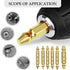 6 Pieces Gold Screw Extractor Kit,HSS 4341 Damaged Screw Extractor Set,Remover for Stripped Head Screws Nuts & Bolts Drill Bit Tools...