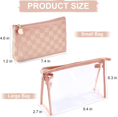 Toiletry Bag Travel Bag, Cosmetic Makeup Bag, Waterproof Clear Travel Organizer for Accessories, Toiletries Shampoo Bags Travel Case Makeup Pouch ...