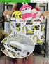 LANGYASHAN Rectangular Storage Bin Collapse Canvas Fabric Cartoon Storage Basket with Handles for Organizing Home Kitchen Boys and Girls Toys Offi...