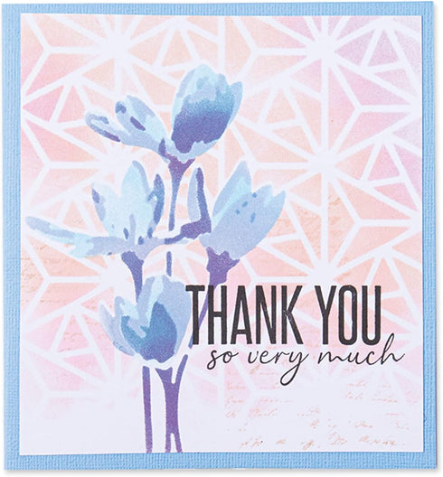 Sizzix Layered Reusable Crafts 4PK Geo Flowers by Olivia Rose | 664917 | Chapter 4 2022 Stencils, Mulitcolour...