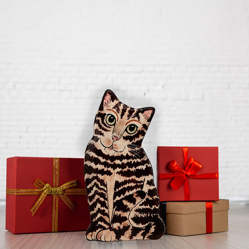 Pavilion Gift Company - Rescue Me Now - Small Brown Tabby Vase, 8-1/2-Inch Tall...