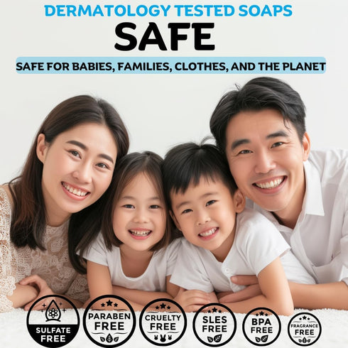 Hypoallergenic Laundry Soap Bar with Green Tea for Sensitive Skin - 3Pcs...
