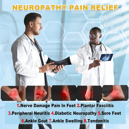 Neuropathy Socks for Men and Women - Nano Ankle Brace Compression Socks, Dr Soothers Socks for Pain Relief, Heel Spurs, Foot Swelling, Ankle Brace...