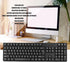 Arabic Keyboard USB Wired, 104 Keys Ultra Slim Full Size Keyboard with Numeric Keypad for Desktop Computer Laptop, Black...