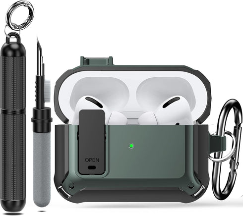 Lopnord for Airpod Pro Case Cover with Cleaner Kit, Compatible with Airpods Pro 2nd Generation Case/1st Generation (2023/2022/2019), Shockproof Lo...