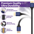 Fosmon HDMI 2.0 Cable 4K@60Hz 10ft, Premium Certified in-Wall CL3 Rated, 18Gbps Super High Speed, HDR, HDCP 2.2/1.4, 3D, ARC, 30AWG Cotton Braided...
