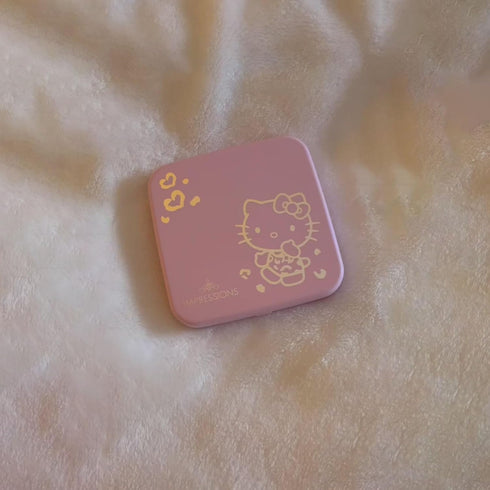 Impressions Vanity Hello Kitty Supercute Compact Mirror with Touch Sensor Switch for Adjustable Brightness, Lighted Makeup Mirror with LED Lights ...