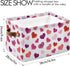 senya Valentines Storage Basket, Large Foldable Storage Basket with Handles, Pink Love Hearts Fabric Collapsible Storage Bins Organizer Bag for Ba...