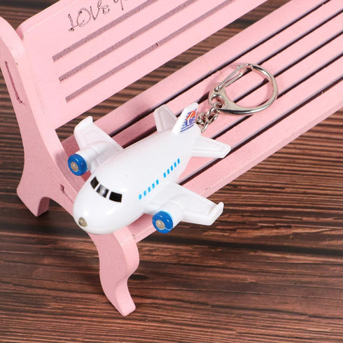 NUOBESTY 2pcs Plane Keychain Led Light Up Airplane Key Ring Cartoon Key Fob with Sound for Bag Purse Charms Car Keys Kids Birthday...
