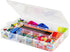 18 Grids Plastic Organizer Box with Dividers, Exptolii Clear Compartment Container Storage for Washi Tapes Beads Crafts Jewelry Fishing Tackles, S...