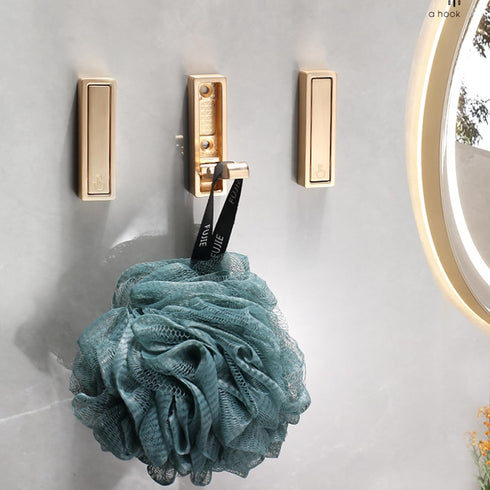 4Pcs Foldable Hooks Wall Mount Zinc Alloy, Bathroom Wall Hook Retractable for Hanging Clothes, Keys, Towels, Folding Hooks with Fixing Accessories...