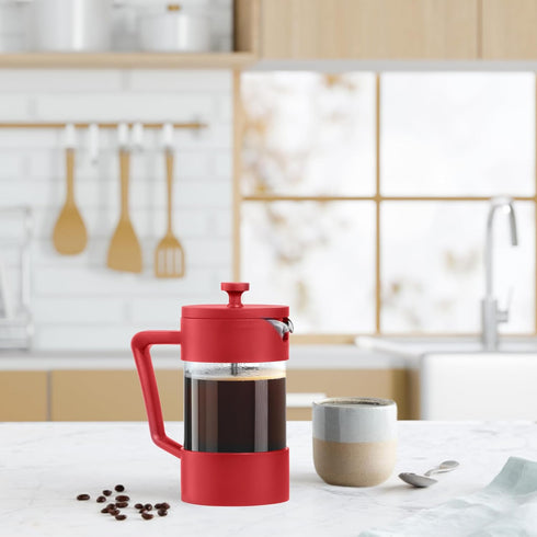 Oggi Borosilicate Glass French Press Coffee Maker (20oz)- 5 Cup Capacity, Coffee Press, Single Serve Coffee Maker, Stainless Steel Lid & Plunger, ...