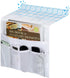 WOMACO Bedside Storage Caddy, Bed Side Pocket Organzier Remote Control Holder for Phones, Magazines, Tablets, Accessories (White, Medium)...