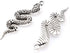 20PCS Snake-shape Charms Pendants Accessory Mixed Smooth Metal Charms for DIY Jewelry Making and Crafting, Ancient Silver...