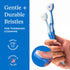 Soft Bristle Tongue Brush for Adults (2 Pack), Reduce Bad Breath & Improve Oral Hygiene, Tongue Scraper Brush Ergonomic Handle & Protective Cap, T...