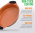 NutriChef Non Stick Round Cake Pan, Commercial Grade Metal Bakeware with Silicone Handles, Long-Lasting, Easy-to-Clean, Dishwasher Safe, PFOA, PFO...