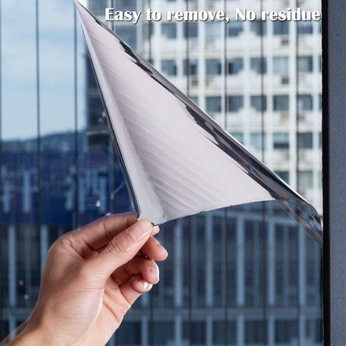 Niviy One Way Window Film Daytime Privacy Mirror Effect Reflective Window Tint for Home Self Adhesive UV Sun Blocking Heat Control Glass Door Film...