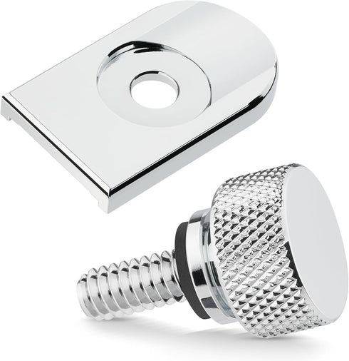 Amazicha Chrome Stainless Steel Seat Bolt Tab Screw Mount Knob Cover Compatible for Harley Davidson Sportster Softail Touring Dyna 1996-2025...